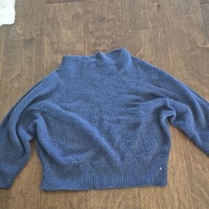 The Reset Blue Cowl Neck Sweater
